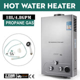 18L 5GPM Natural /Propane Gas Hot Water Heater Tankless On-Demand Instant Boiler