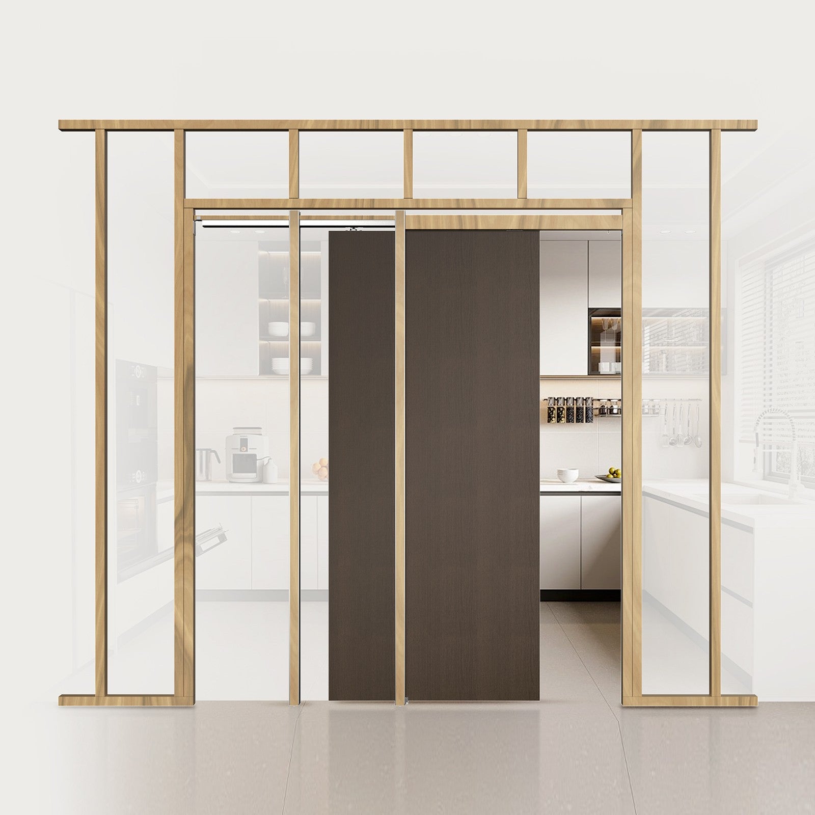 VEVOR Pocket Door Frame Kit Pocket Door Kit for 24-36in Wide 80inHigh Soft Close