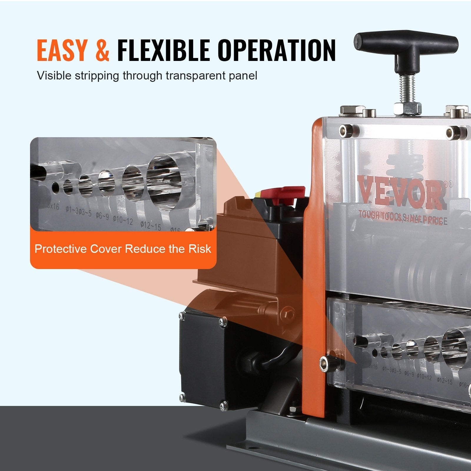Electric Wire Stripping Machine 60W Copper Cable Stripper 0.06''-0.98''