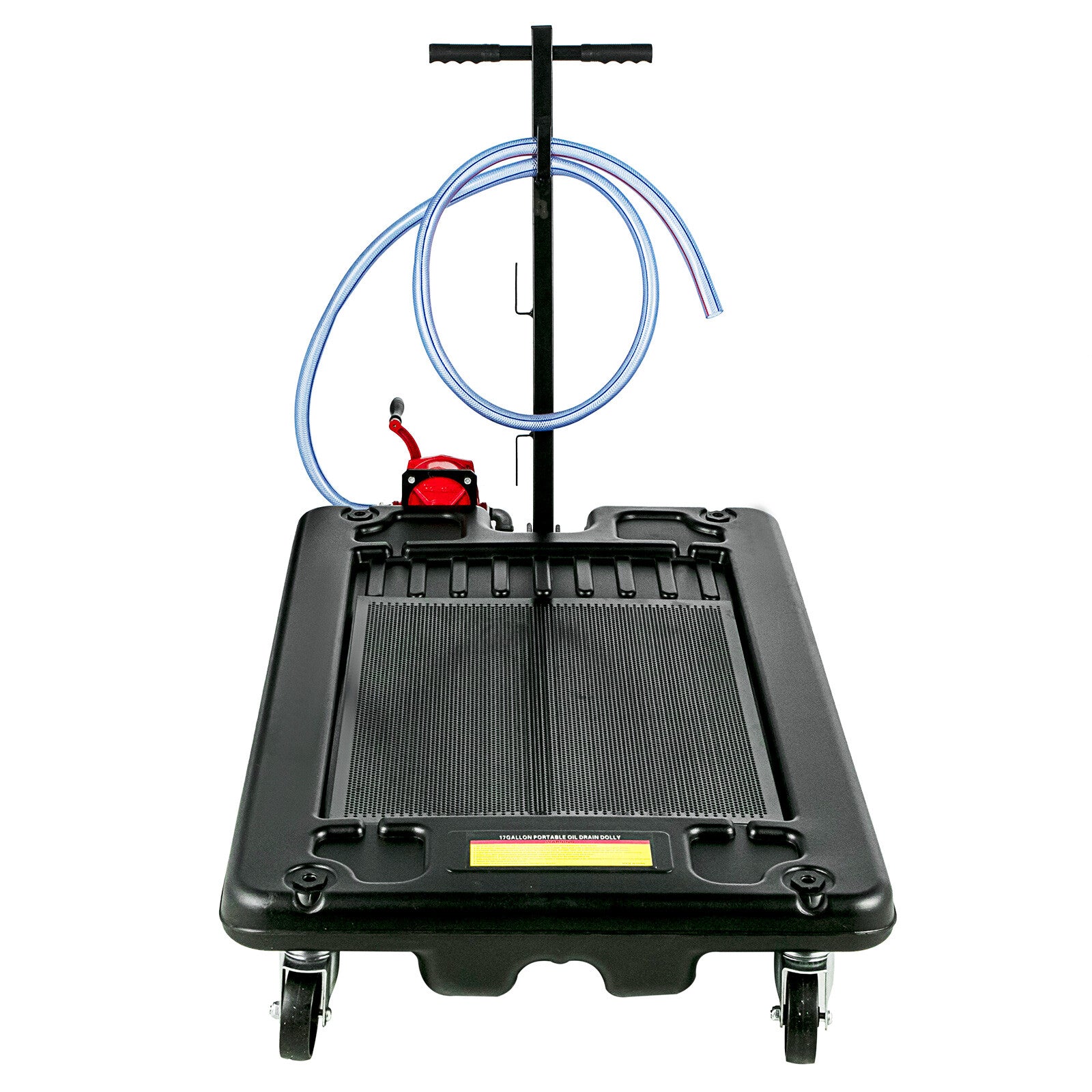 VEVOR 17 Gallon Low Profile Heavy Truck Car Oil Drain Pan w/ Pump & Wheels