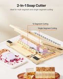 VEVOR Soap Cutter Cut Wood Soap Slicer 1 in 1-12 Pcs Bars Wood Frame Steel Wire