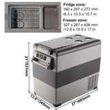 55L Portable Travel Car Refrigerator Freezer Truck Mini Fridge Camping 12V 24V