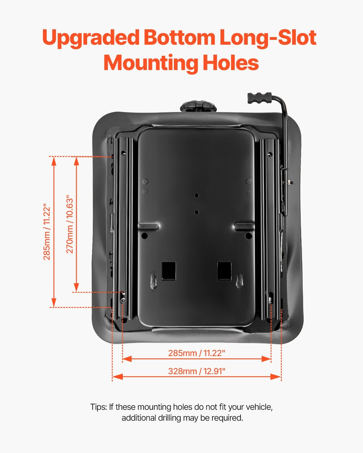VEVOR Universal Seat Suspension Kit for Lawn Mower Skid Steer Forklift Tractor