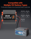 VEVOR 12V 30A DC to DC Charger Battery Charger 375W for Lead-Acid and Lithium