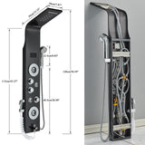 LED Shower Panel Tower Massage System Rain&Waterfall Jets Faucet Stainless Steel