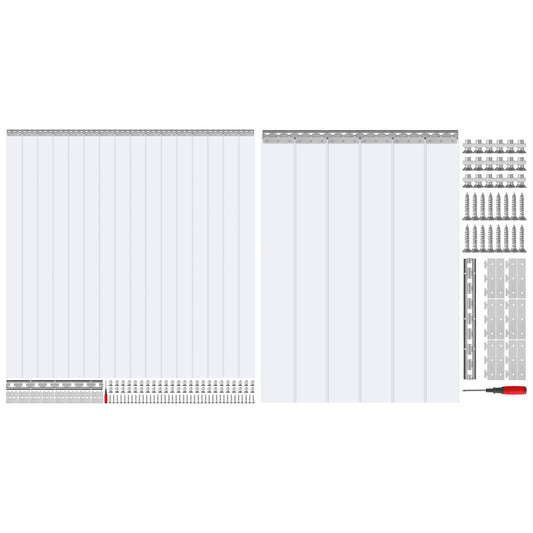 VEVOR Strip Curtain PVC Door Curtain 38" x 84"-96" x 96" Cooler Freezer Plastic