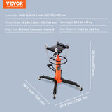 VEVOR 1322-1660 lbs Hydraulic Transmission Jack 360° Swivel Wheels Lift Hoist