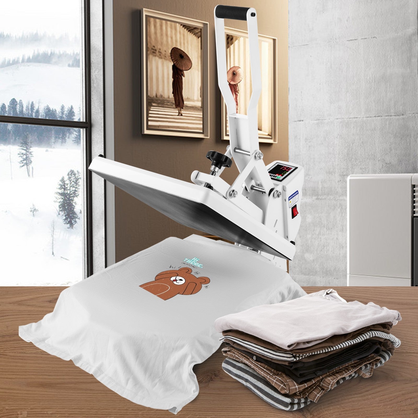 Heat Press Machine 15 x 15 in Sublimation Printer Transfer for DIY T-shirt