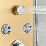 LED Shower Panel Tower Massage System Rain&Waterfall Jets Faucet Stainless Steel