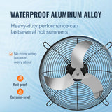 Uimoso Shutter Exhaust Fan Shop Exhaust Fan 24'' Wall Mounted Aluminum 3320 CFM