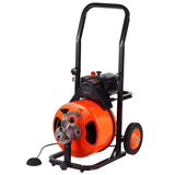 Drain Cleaner Machine Electric Drain Auger 100 FT x 1/2 In Auto Feed