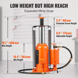VEVOR Air Hydraulic Bottle Jack, 20 Ton/40000 LBS All Welded Bottle Jack