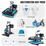 8IN1 Heat Press Machine 15"x15" Transfer Sublimation T-Shirt Mug Plate Hat