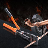 Copper Tube Fittings Crimping Tool with 1/2" 3/4" 1" Jaws Pipe Cutter