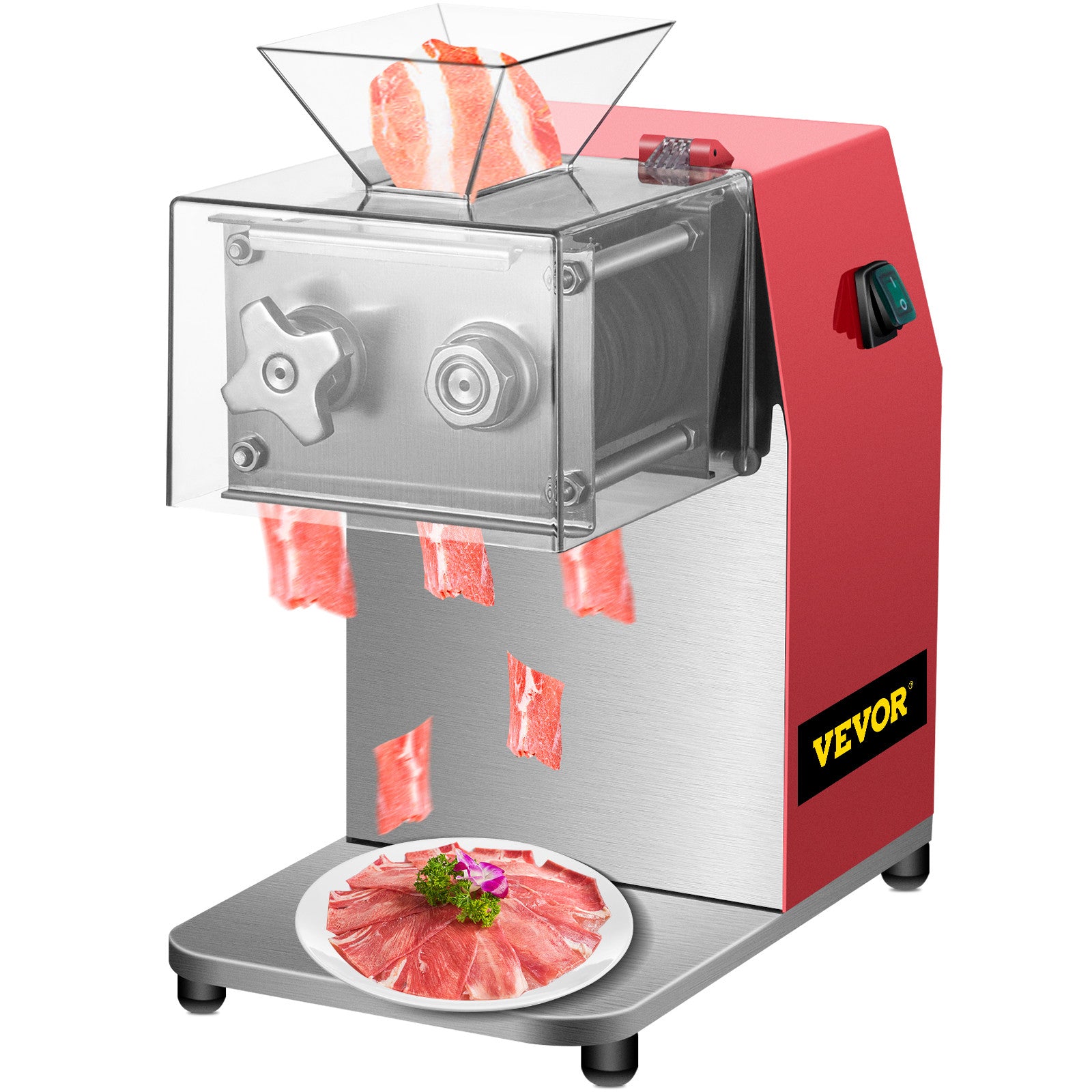 VEVOR Commercial Meat Cutter Slicer Meat Shredding Machine 551 Lbs/H 850W 3.5mm