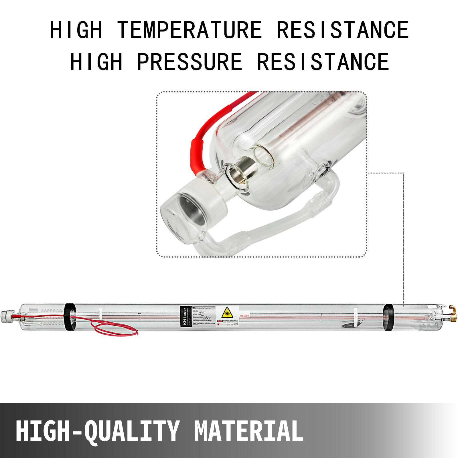 VEVOR CO2 laser tube 40W/50W/60W/80W/100W/130W suitable for CO2 laser engraving