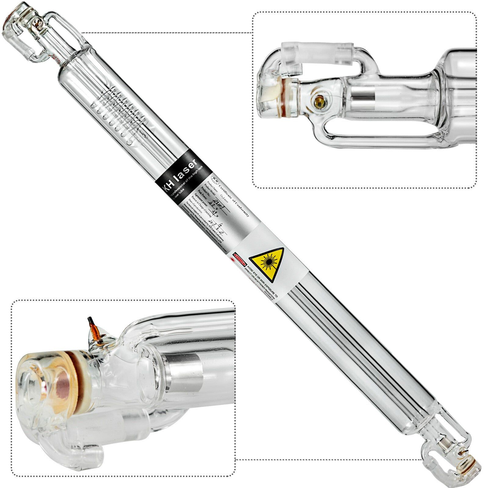 VEVOR CO2 laser tube 40W/50W/60W/80W/100W/130W suitable for CO2 laser engraving