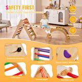 Pikler Triangle Set 5in1 Montessori Climbing Toys for Toddlers M Colorful