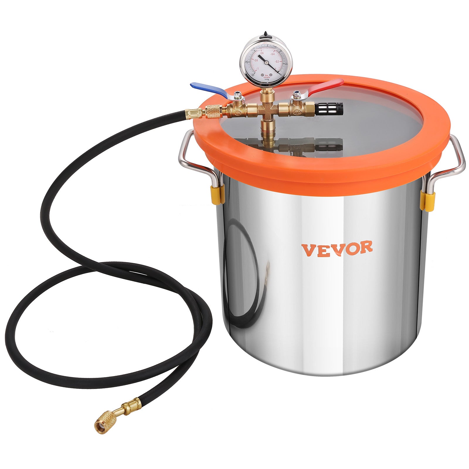 VEVOR 5 Gallon Vacuum Chamber and 3.5CFM Single Stage Pump Degassing Chamber Kit