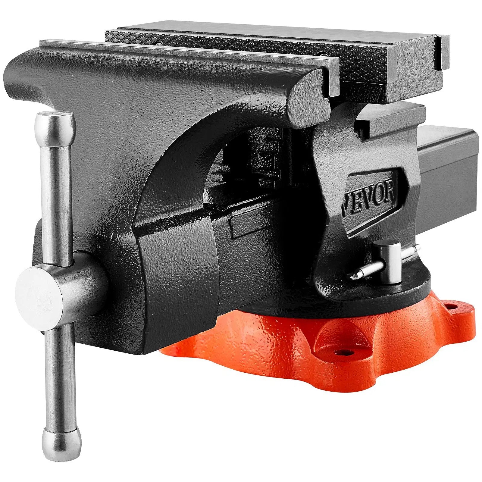 8" Bench Vise Multipurpose Heavy Duty Ductile Iron Swivel Locking Base
