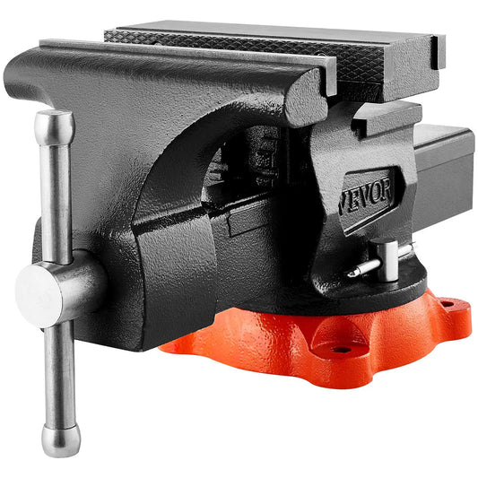 8" Bench Vise Multipurpose Heavy Duty Ductile Iron Swivel Locking Base