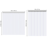 VEVOR Strip Curtain PVC Door Curtain 38" x 84"-96" x 96" Cooler Freezer Plastic