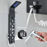 LED Shower Panel Tower Massage System Rain&Waterfall Jets Faucet Stainless Steel