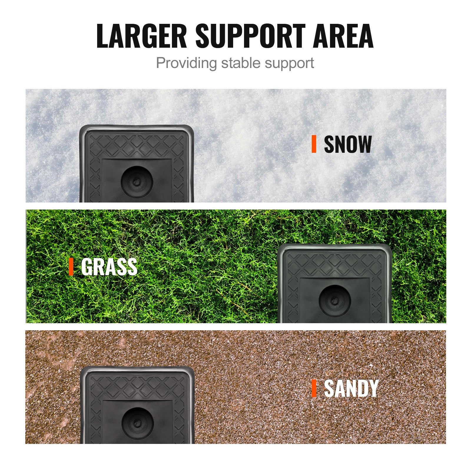 Trailer Jack Block, 6000 lbs Capacity per RV Leveling Block, 4-Pack