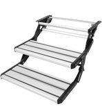 VEVOR Foldning RV Steps 440LB 2-Step Manual Retractable RV Stairs Trailer Camper