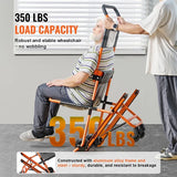 VEVOR Manual Stair Chair, 350 lbs Load Capacity, Foldable Emergency Stair