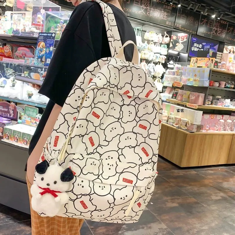 Chic Print Student Laptop Backpack Printed Lightweight Backpack