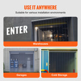 VEVOR Strip Curtain PVC Door Curtain 38" x 84"-96" x 96" Cooler Freezer Plastic