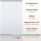 VEVOR Strip Curtain PVC Door Curtain 38" x 84"-96" x 96" Cooler Freezer Plastic