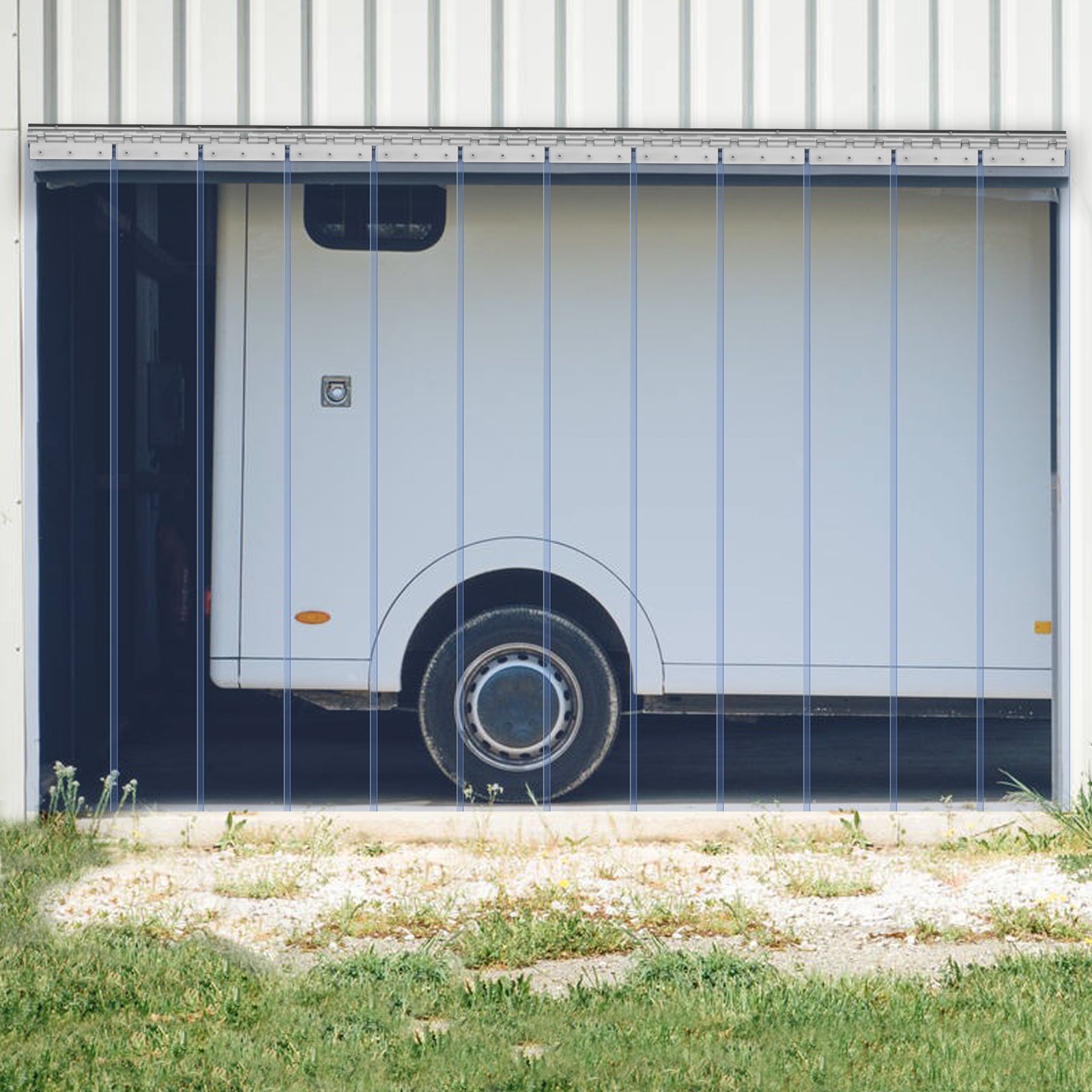 VEVOR Strip Curtain PVC Door Curtain 38" x 84"-96" x 96" Cooler Freezer Plastic