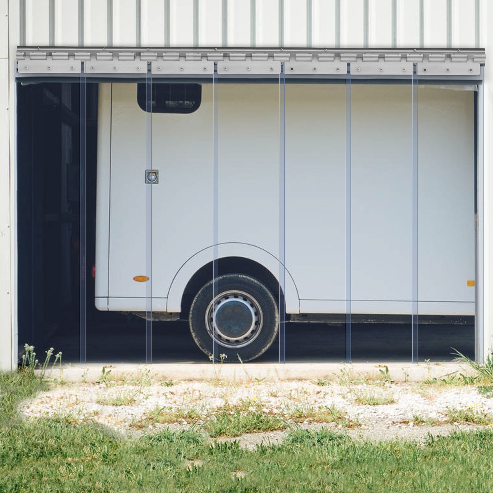 VEVOR Strip Curtain PVC Door Curtain 38" x 84"-96" x 96" Cooler Freezer Plastic