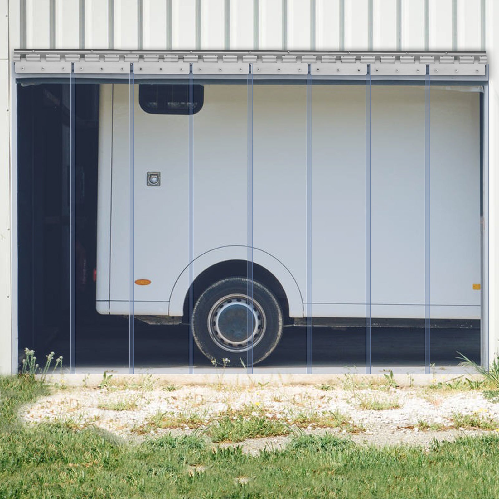 VEVOR Strip Curtain PVC Door Curtain 38" x 84"-96" x 96" Cooler Freezer Plastic