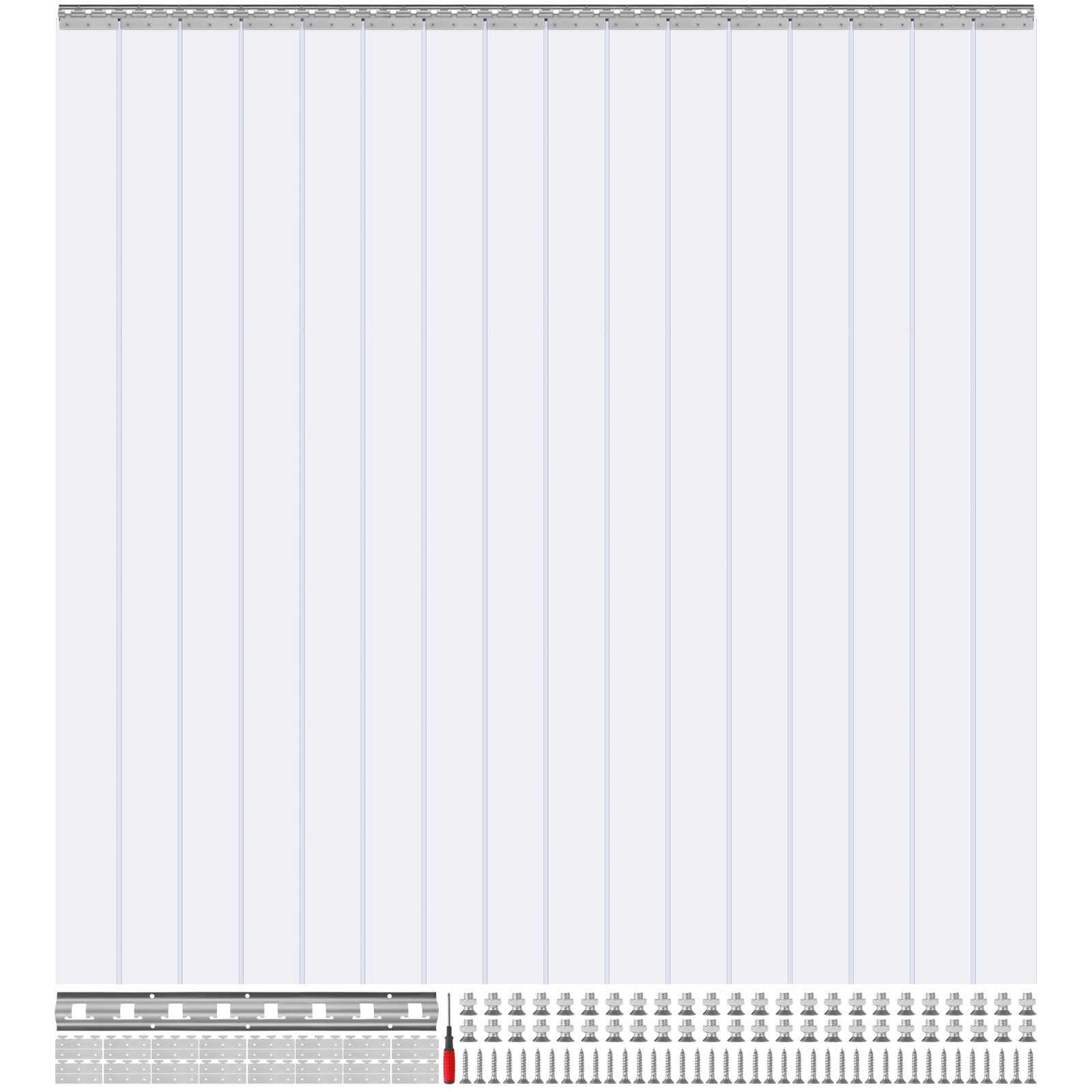 VEVOR Strip Curtain PVC Door Curtain 38" x 84"-96" x 96" Cooler Freezer Plastic