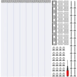 VEVOR Strip Curtain PVC Door Curtain 38" x 84"-96" x 96" Cooler Freezer Plastic