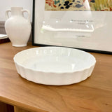 Striped Ceramic Oven Plate for Baking Artistic & Tableware