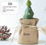 Mini Cactus Potted Plant - Artificial Desk Decoration, Desk Decor
