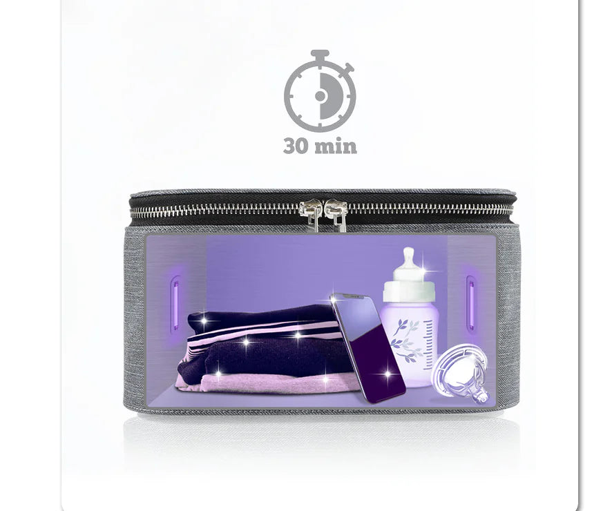 UV-Ozone Cleanse Pod with Quick Charge PU-Leather Wireless Charging