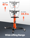 VEVOR 2-Stage Hydraulic Transmission Jack 1100/1322 lbs w/360°Swivel Wheel Lift