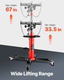 VEVOR 2-Stage Hydraulic Transmission Jack 1100/1322 lbs w/360°Swivel Wheel Lift
