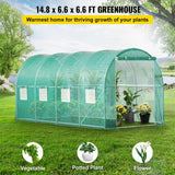 VEVOR Walk-in Greenhouse Galvanized Frame &amp; Waterproof Cover Green/White