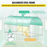 VEVOR Walk-in Greenhouse Galvanized Frame &amp; Waterproof Cover Green/White