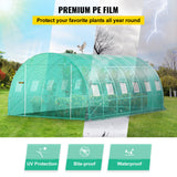 VEVOR Walk-in Greenhouse Galvanized Frame &amp; Waterproof Cover Green/White
