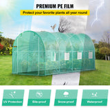 VEVOR Walk-in Greenhouse Galvanized Frame &amp; Waterproof Cover Green/White