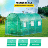 VEVOR Walk-in Greenhouse Galvanized Frame &amp; Waterproof Cover Green/White