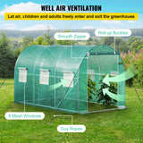 VEVOR Walk-in Greenhouse Galvanized Frame &amp; Waterproof Cover Green/White