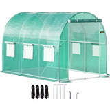VEVOR Walk-in Greenhouse Galvanized Frame &amp; Waterproof Cover Green/White